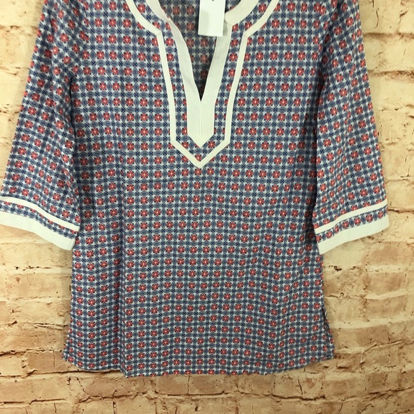 NWT J. Crew Poplin Embroidered Tunic - Picture 4 of 6